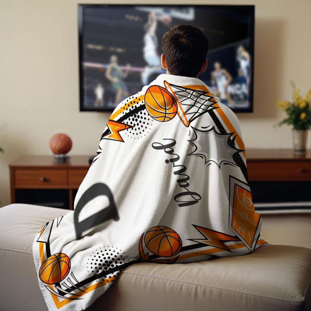 Personalisierte Basketball-team-decke Mit Individuellem Namen, Ideales Geschenk Für Basketballspieler Oder -teams - dephotoblanket
