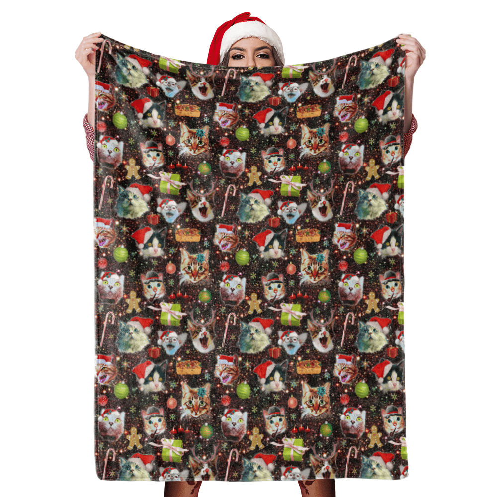 Weihnachts Decke Geschenk Frohe Weihnachten Katzen Decke Frohe Feiertage Vlies Decke