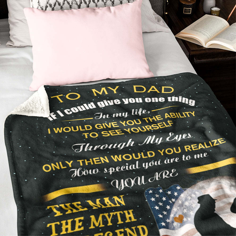Vatertagsgeschenke Kundenspezifische Decke Decke Zu Meinem Vater Personalisierte Namensdecke - dephotoblanket