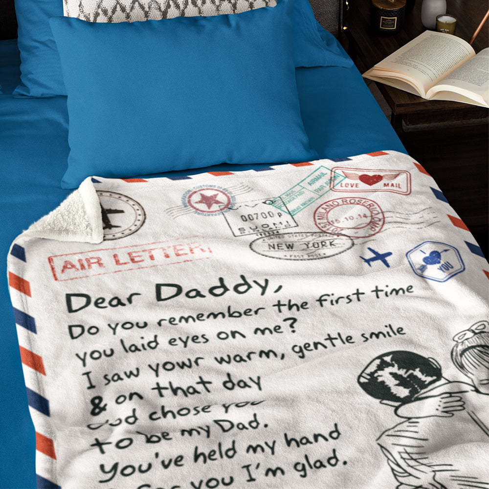 Vatertagsgeschenke Kundenspezifische Briefdecke An Meinen Vater Personalisierte Namensdecke - dephotoblanket