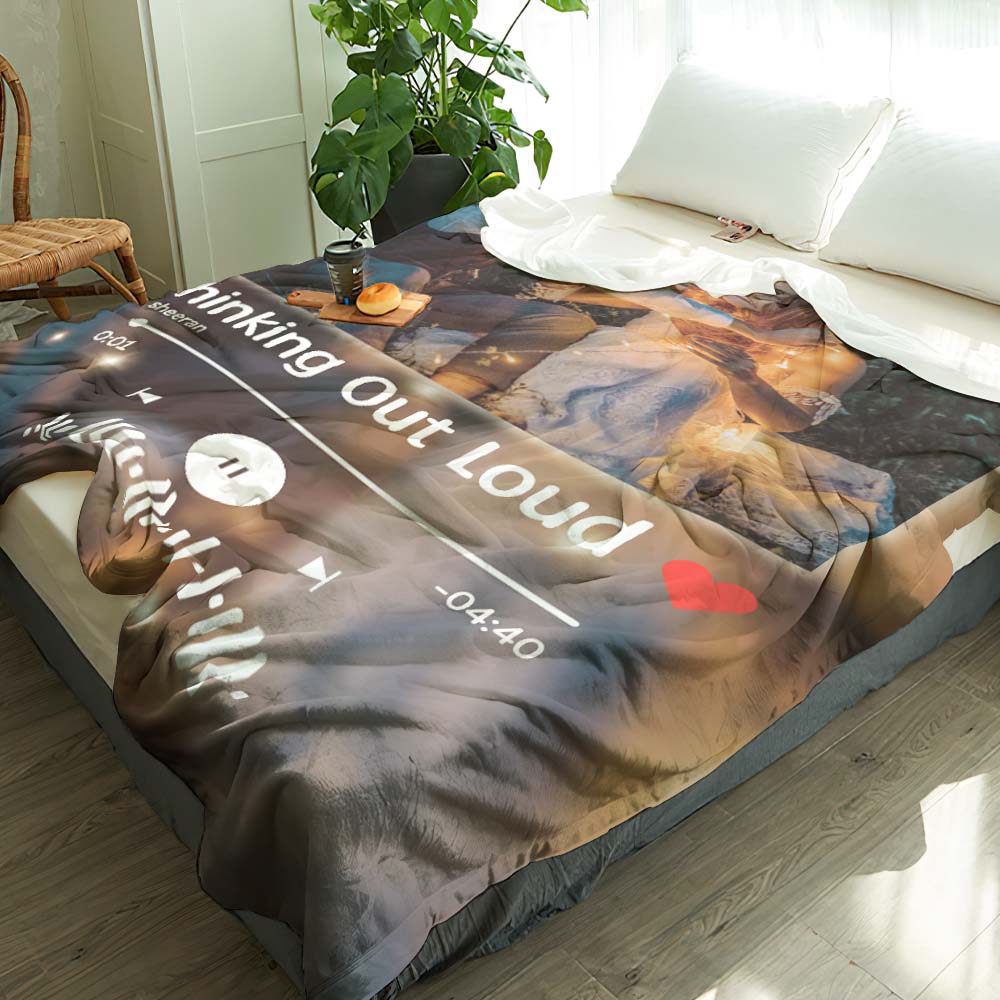 Starlight Musik-decke Kundenspezifische Musikdecke Personalisierte Fotodecke Musikkunstdecke