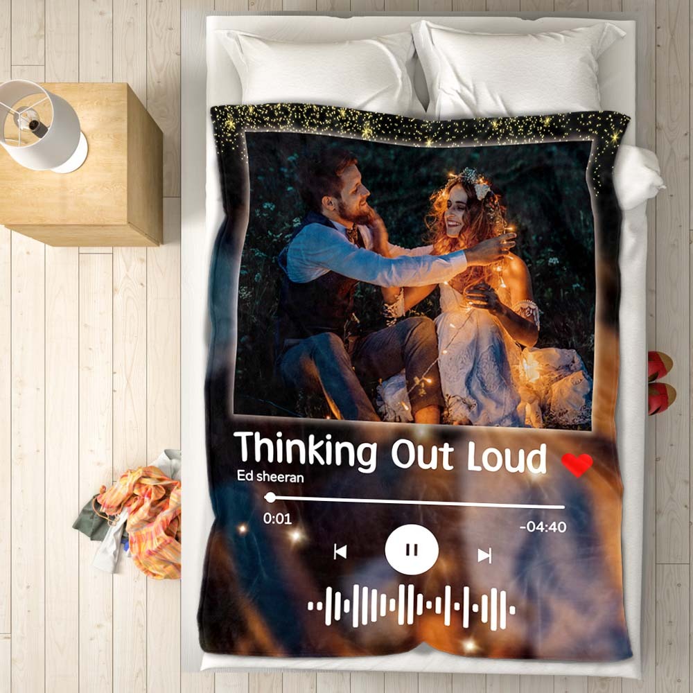 Starlight Spotify-decke Kundenspezifische Musikdecke Personalisierte Fotodecke Musikkunstdecke - dephotoblanket