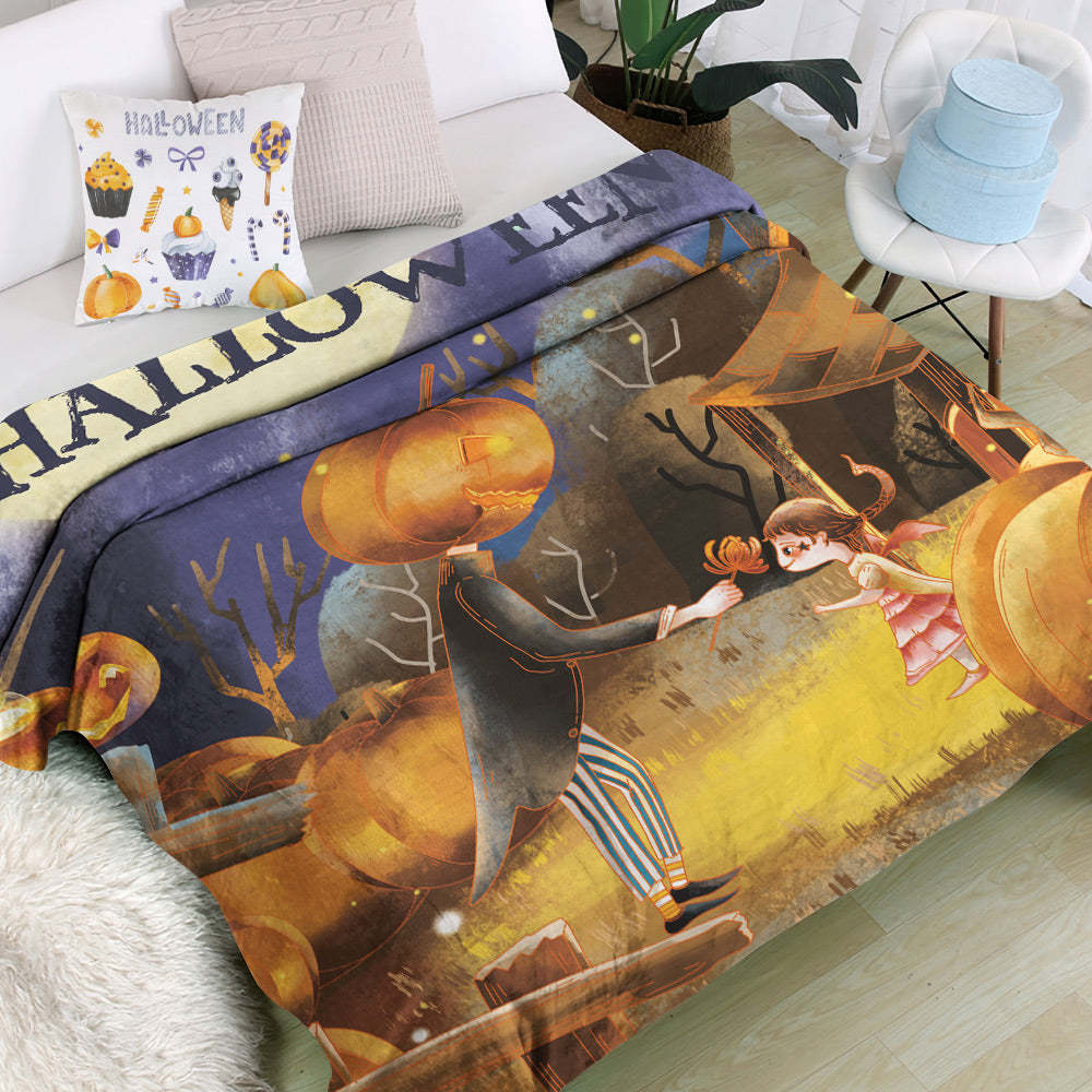 Halloween Geschenke Benutzerdefinierte Textdecke Personalisierte Namensdecke Halloween Dekodecke - dephotoblanket