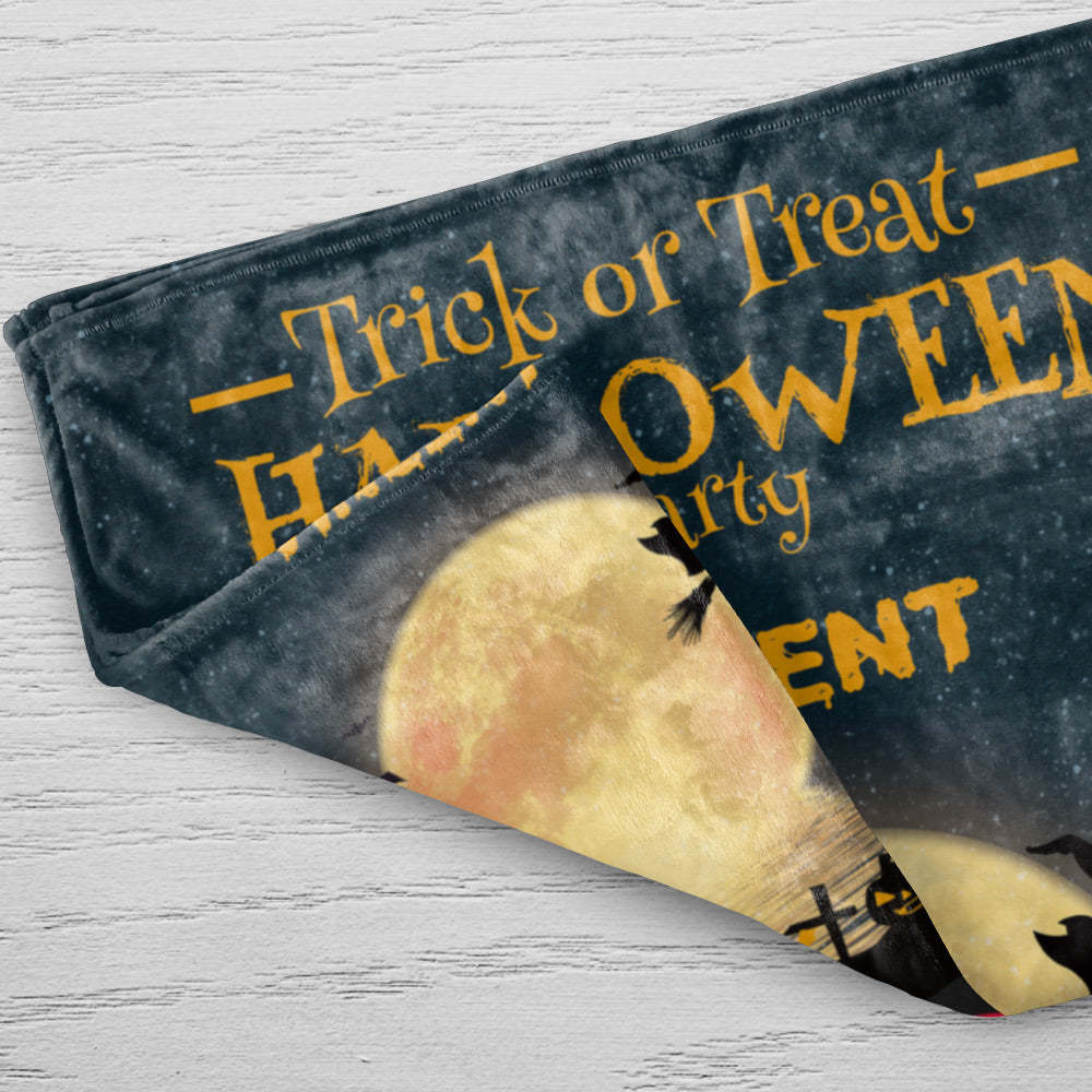Benutzerdefinierte Namensdecke Personalisierte Textdecke Halloween Dekorative Decke - dephotoblanket