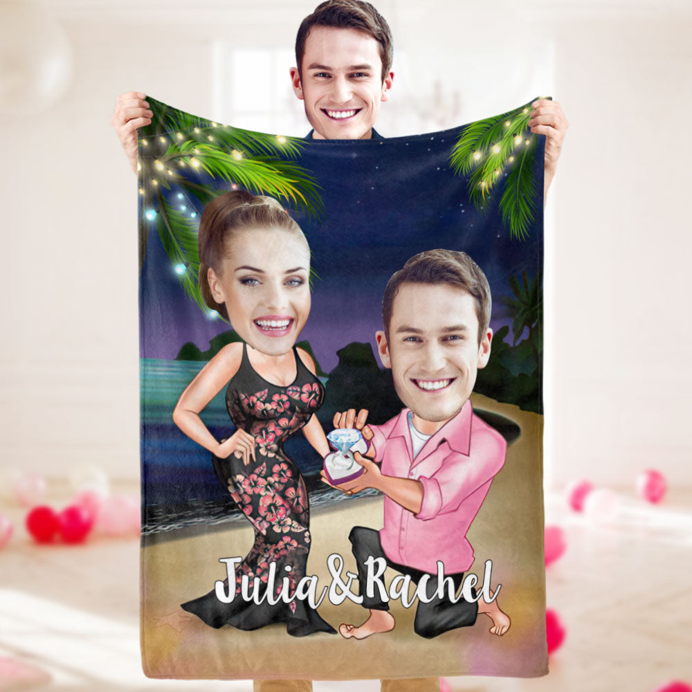 Heirate Mich Decke Kundenspezifische Fotodecke Personalisierte Gesichtsdecke Kundenspezifische Valentinstagsgeschenke