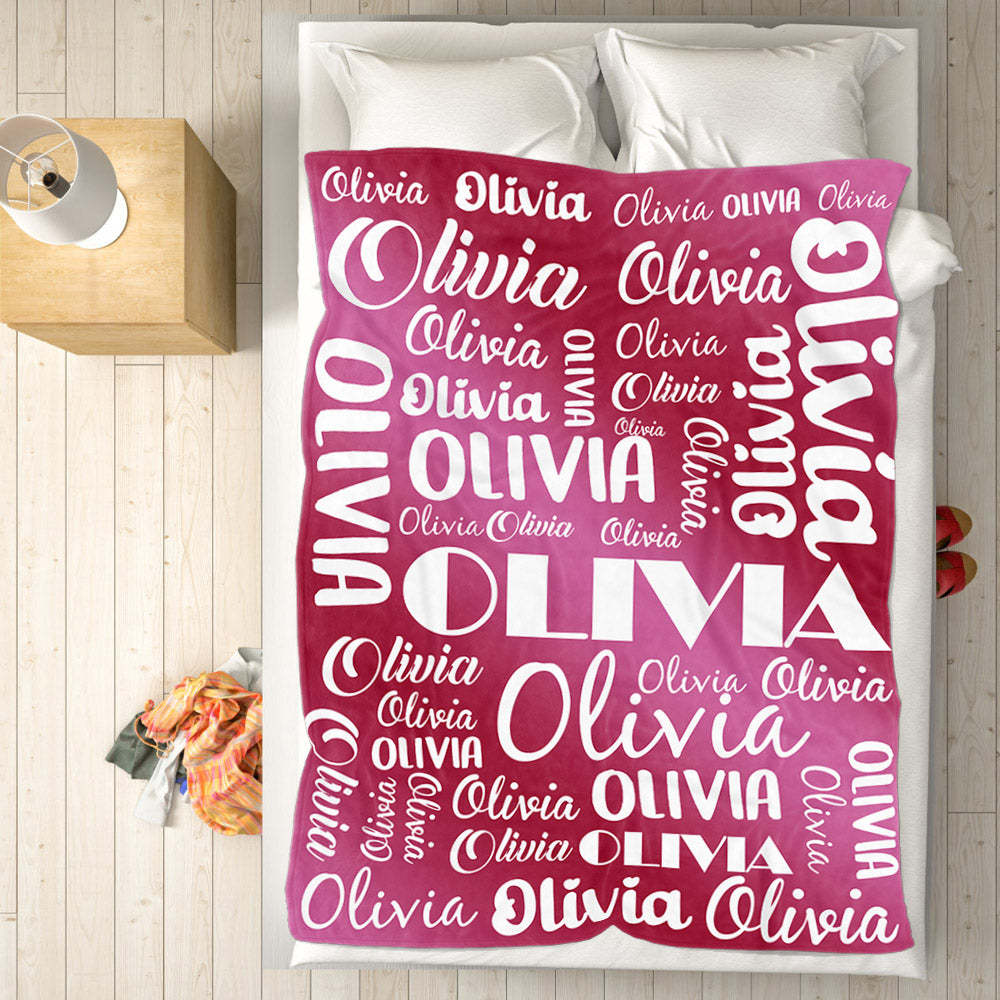 Individuelle Namensdecke, Einzigartiges Geschenk Für Die Familie - dephotoblanket