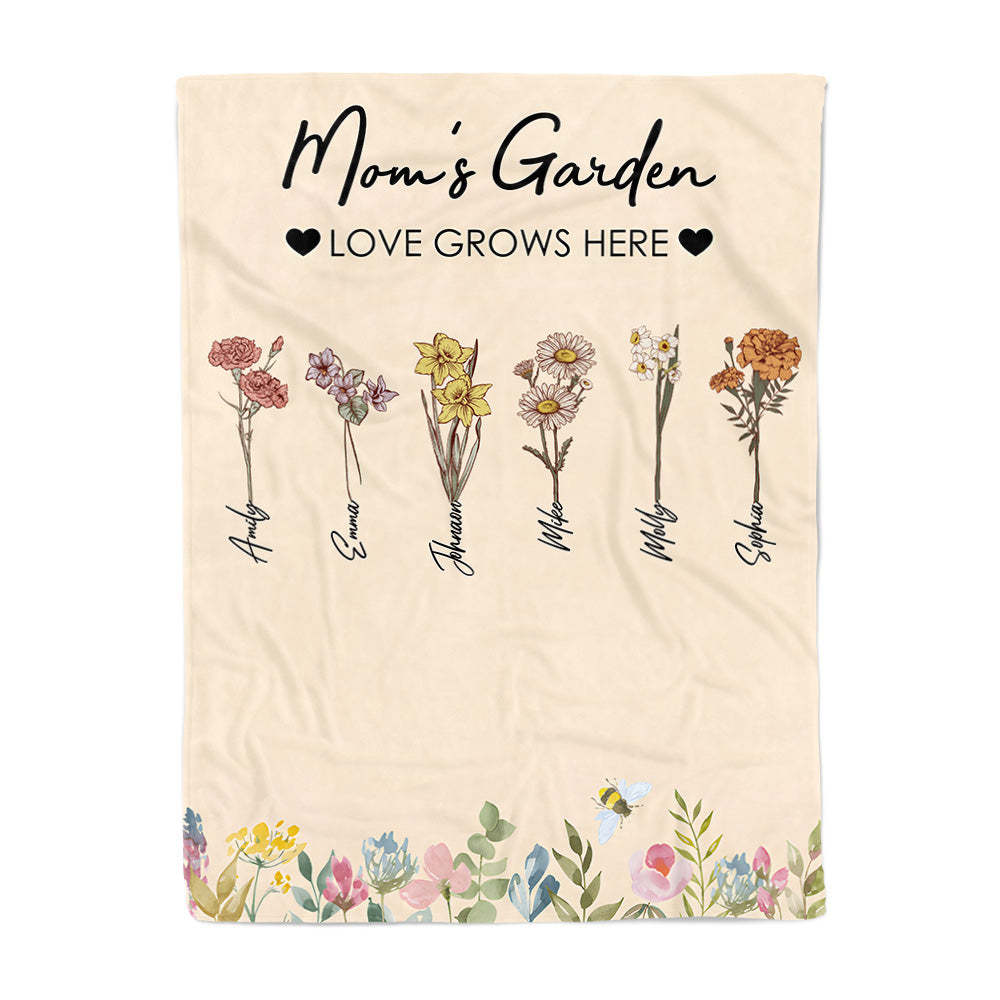 Personalisierte Geburtstags-blumendecke, Personalisierte Namensdecke, Einzigartiges Geschenk - dephotoblanket