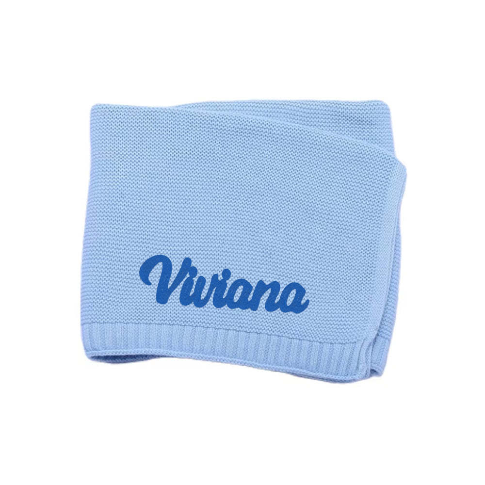Benutzerdefinierte Babydecke Mit Namen Bestickt, Kinderwagendecke Als Geschenk Für Neugeborene - dephotoblanket