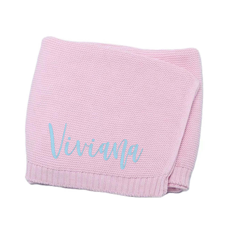 Benutzerdefinierte Babydecke Mit Namen Bestickt, Kinderwagendecke Als Geschenk Für Neugeborene - dephotoblanket