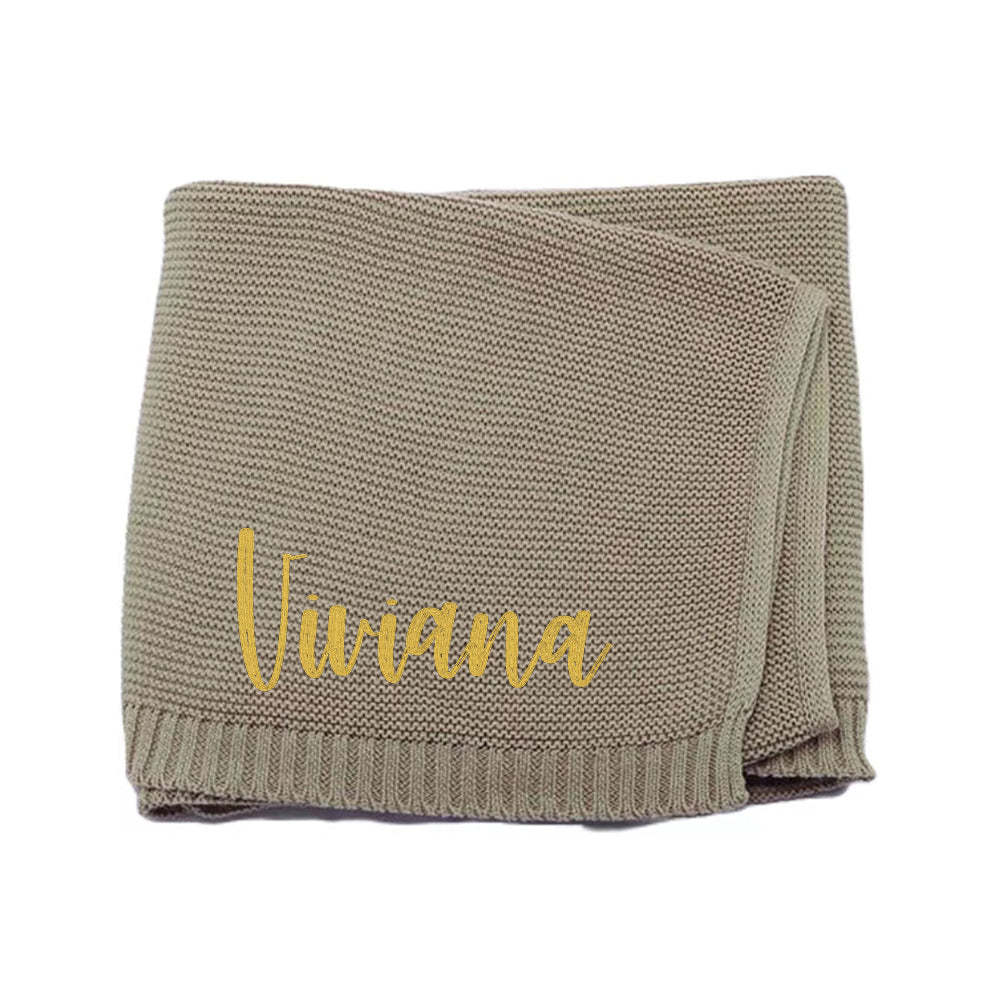 Benutzerdefinierte Babydecke Mit Namen Bestickt, Kinderwagendecke Als Geschenk Für Neugeborene - dephotoblanket
