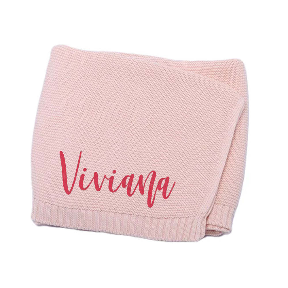 Benutzerdefinierte Babydecke Mit Namen Bestickt, Kinderwagendecke Als Geschenk Für Neugeborene - dephotoblanket