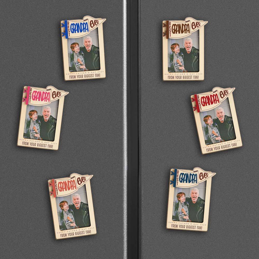 Vatertagsgeschenk Kühlschrank-fotomagnet, Geschenk Für Papa, Vatertag, Personalisierter Bilderrahmen, Großeltern - dephotoblanket