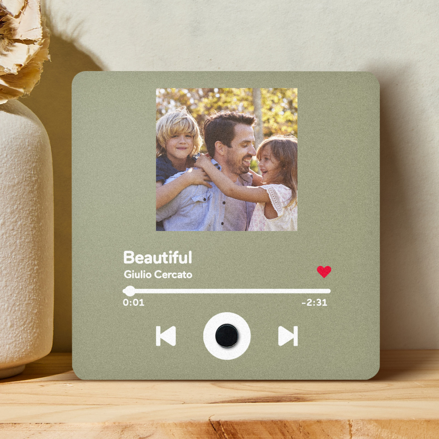 Personalisierter Musik-kühlschrankmagnet. Personalisierter Album-kühlschrankmagnet. Kann Lieder Abspielen Und Die Lautstärke Anpassen - dephotoblanket