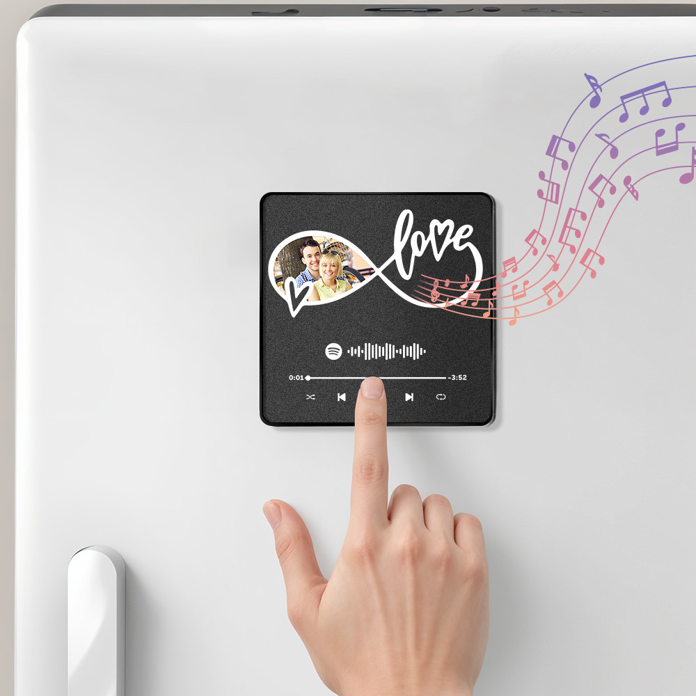 Personalisierter Foto-musik-kühlschrankmagnet, Weihnachtsgeschenke Für Liebhaber. Personalisierte Musik-magnete Können Lieder Abspielen, Weihnachtsgeschenk - dephotoblanket