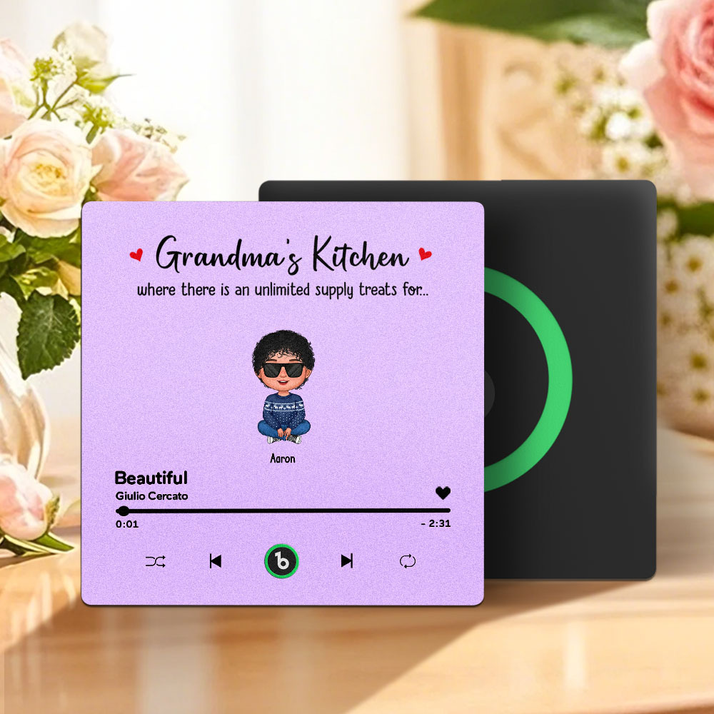Benutzerdefinierter Musik-kühlschrankmagnet, Muttertags-musik-wandfotoaufkleber, Der Musik Ohne Handy Spielt, Mehrere Stile - dephotoblanket