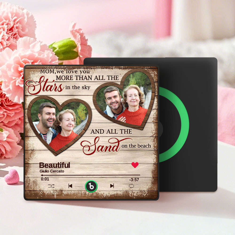 Personalisierter Musik- Und Foto-kühlschrankmagnet Für Mama, Personalisierter Musik-kühlschrankmagnet, Der Lieder Abspielen Kann - dephotoblanket