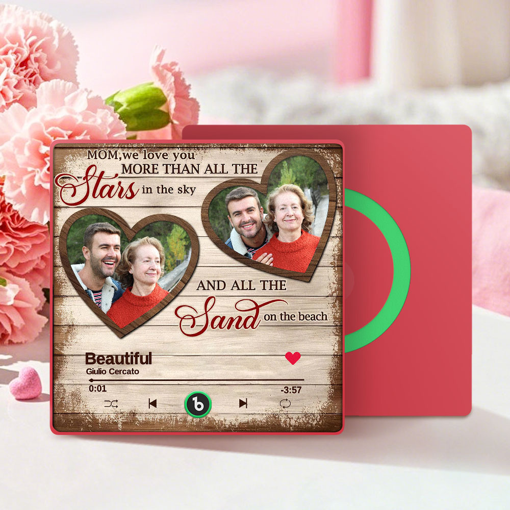 Personalisierter Musik- Und Foto-kühlschrankmagnet Für Mama, Personalisierter Musik-kühlschrankmagnet, Der Lieder Abspielen Kann - dephotoblanket