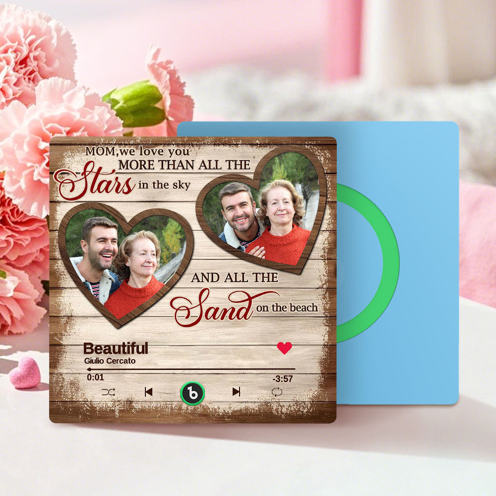 Personalisierter Musik- Und Foto-kühlschrankmagnet Für Mama, Personalisierter Musik-kühlschrankmagnet, Der Lieder Abspielen Kann - dephotoblanket