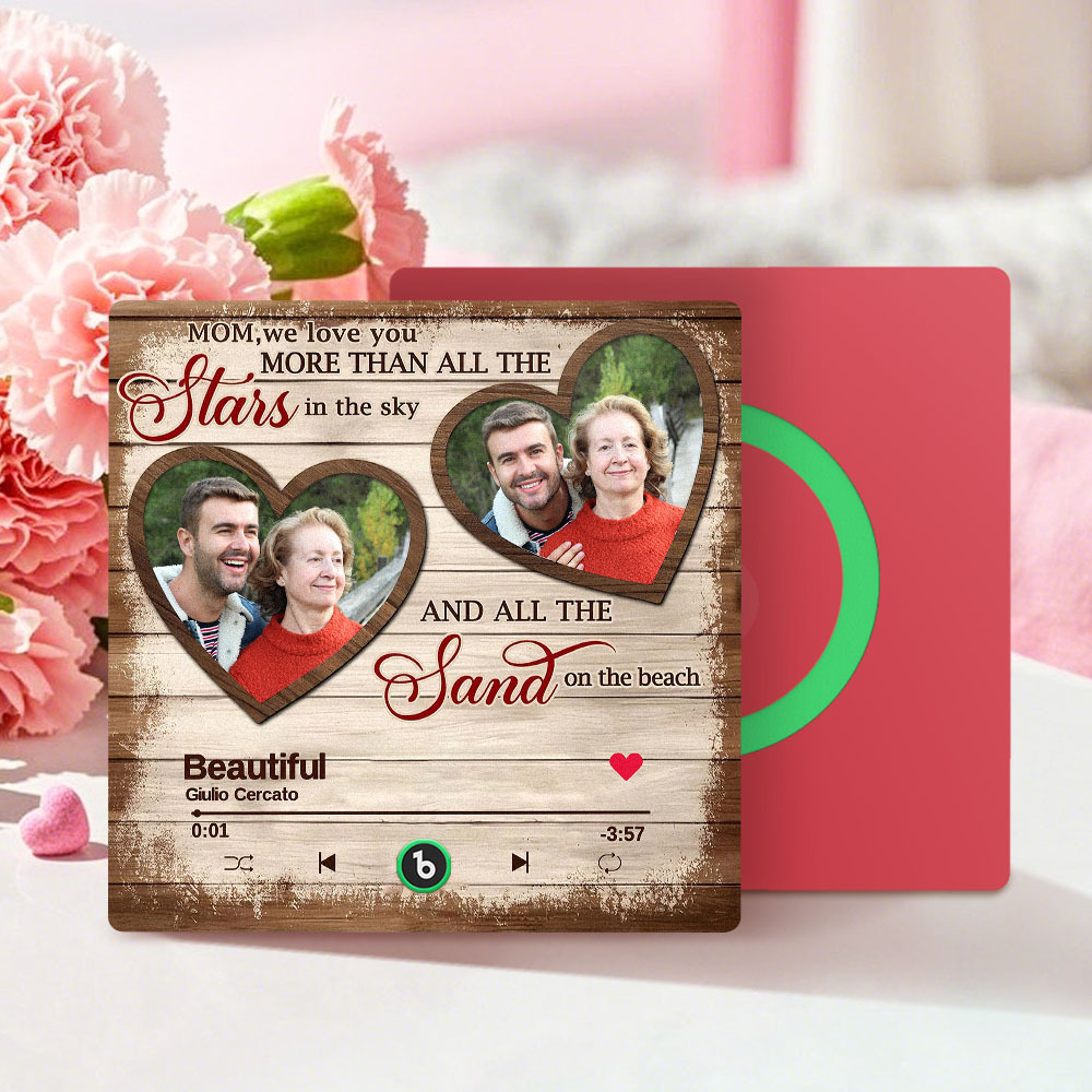 Personalisierter Musik- Und Foto-kühlschrankmagnet Für Mama, Personalisierter Musik-kühlschrankmagnet, Der Lieder Abspielen Kann - dephotoblanket
