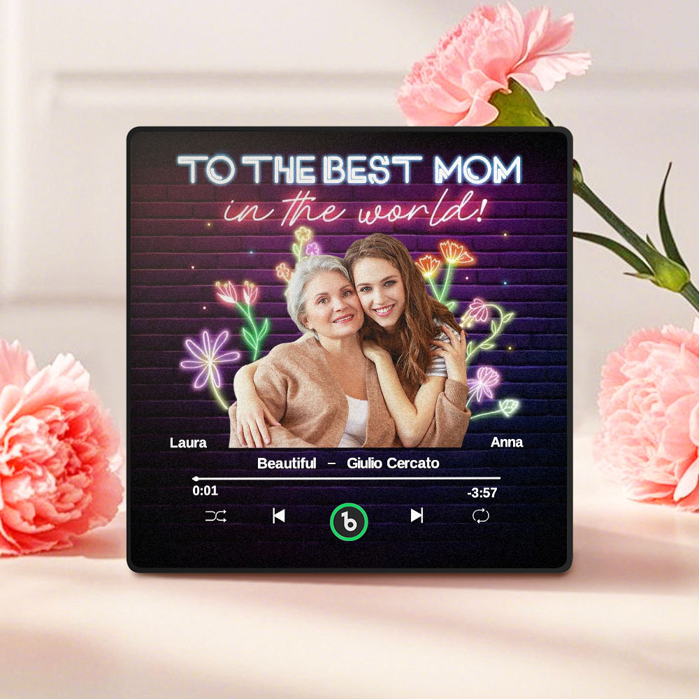Benutzerdefinierter Musik-kühlschrankmagnet Und Foto-kühlschrankmagnet, Musik-wandfotoaufkleber, Der Abgespielt Werden Kann, Geschenke Für Mama - dephotoblanket