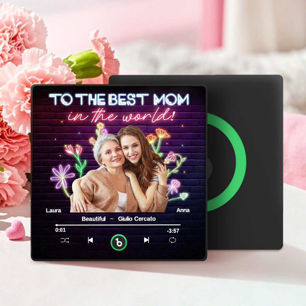 Benutzerdefinierter Musik-kühlschrankmagnet Und Foto-kühlschrankmagnet, Musik-wandfotoaufkleber, Der Abgespielt Werden Kann, Geschenke Für Mama - dephotoblanket