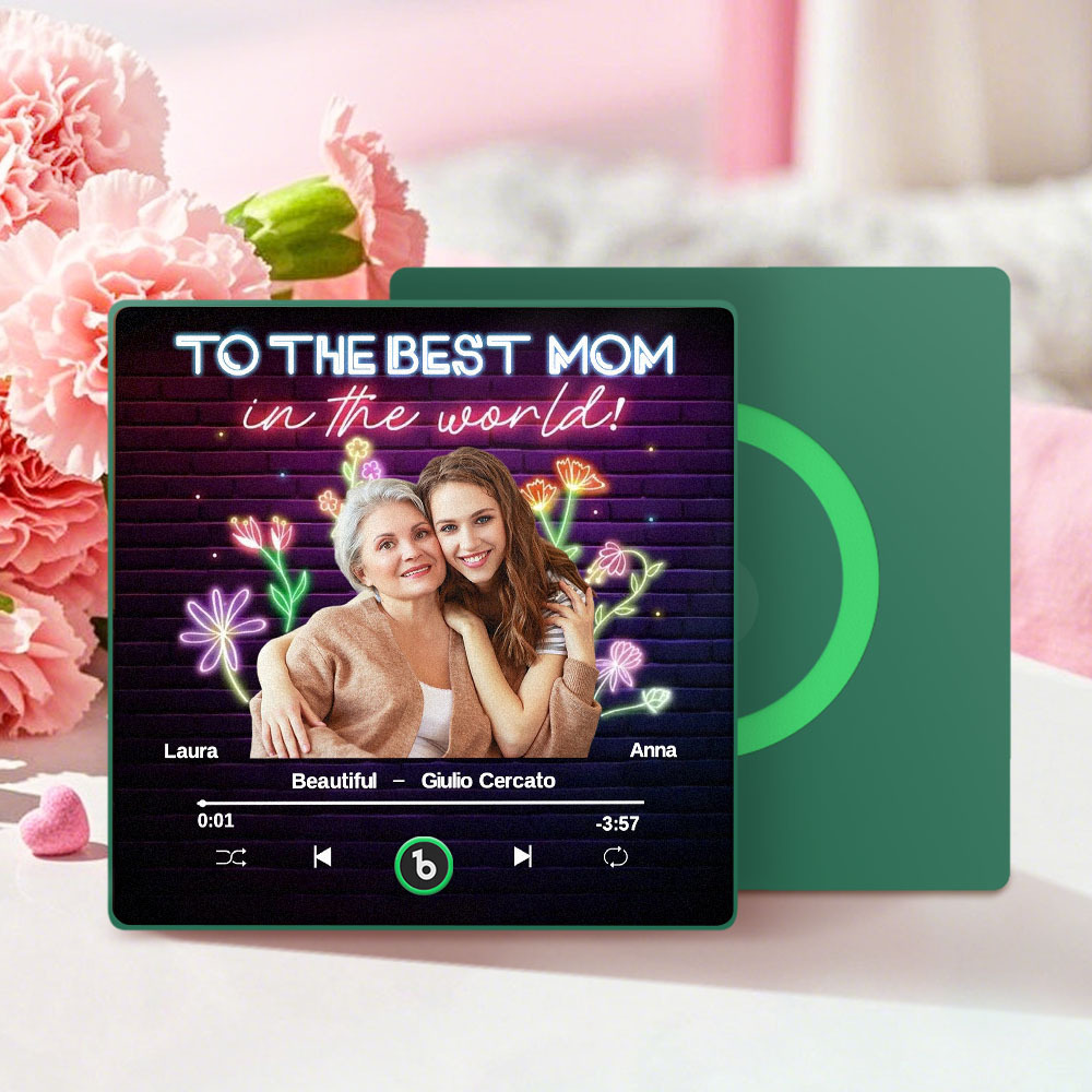 Benutzerdefinierter Musik-kühlschrankmagnet Und Foto-kühlschrankmagnet, Musik-wandfotoaufkleber, Der Abgespielt Werden Kann, Geschenke Für Mama - dephotoblanket