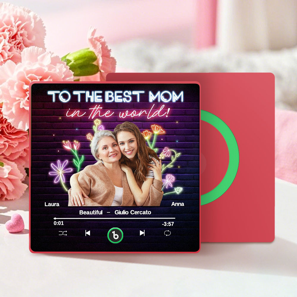 Benutzerdefinierter Musik-kühlschrankmagnet Und Foto-kühlschrankmagnet, Musik-wandfotoaufkleber, Der Abgespielt Werden Kann, Geschenke Für Mama - dephotoblanket
