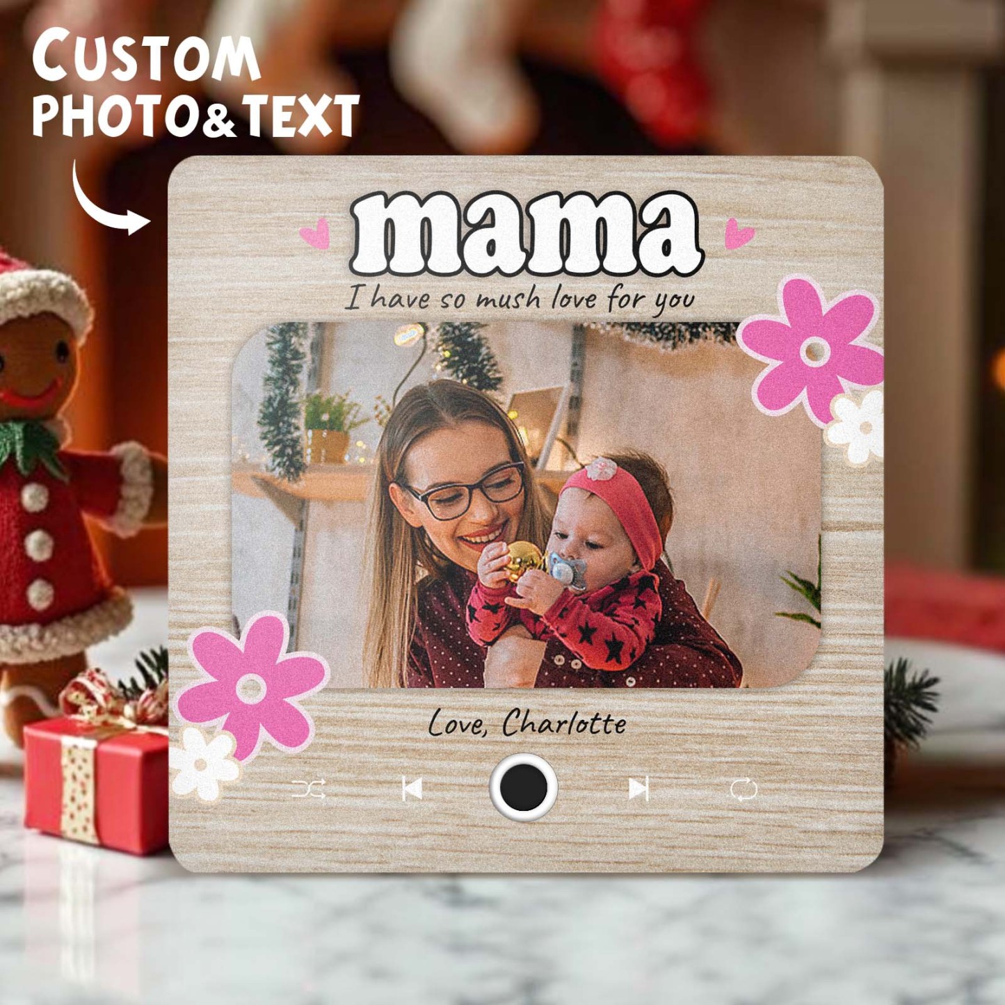 Personalisiertes Weihnachtsgeschenk Für Mama, Musik-kühlschrankmagnet, Individuelle Musik-magnete Können Lieder Abspielen, Familiengeschenke - dephotoblanket