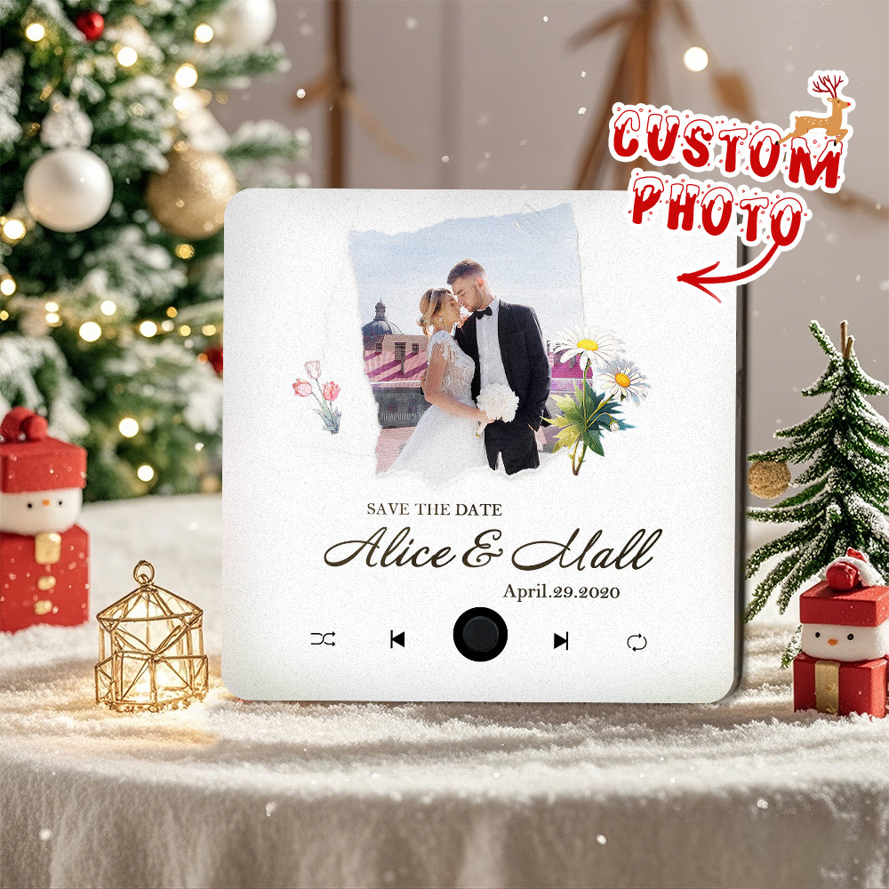 Musik-kühlschrankmagnet, Individuelles Weihnachtsgeschenk Für Paare, Personalisierte Musik-magnete Können Lieder Abspielen - dephotoblanket