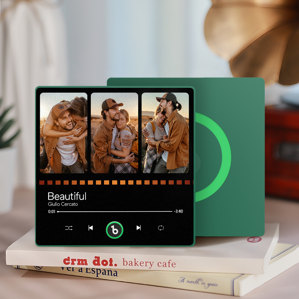 Personalisierter Kühlschrankmagnet Mit Musikfunktion, Sprachaufnahme Und Fotofunktion – Einzigartiges Geschenk Zum Jahrestag, Zur Hochzeit Oder Zu Weihnachten Für Sie, Ihn Und Paare - dephotoblanket