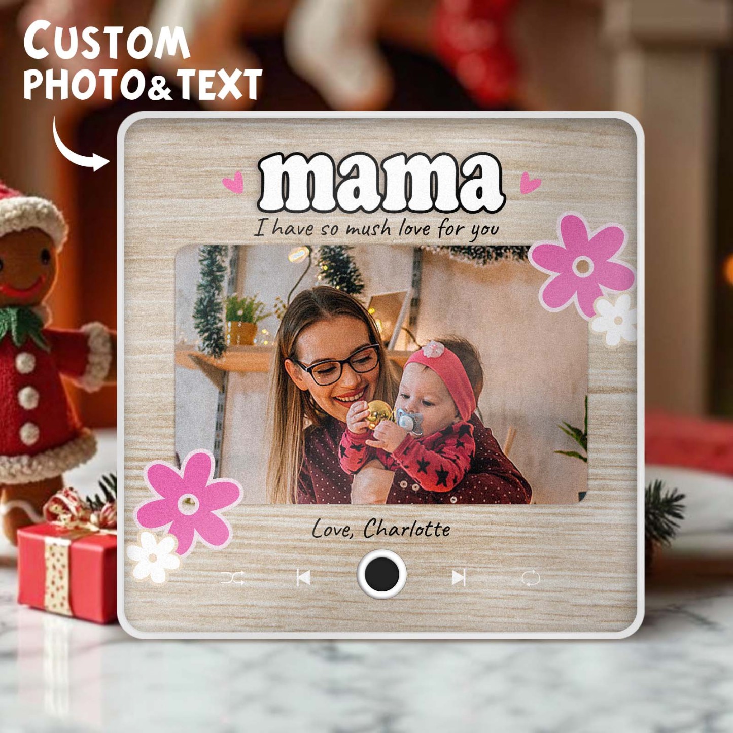 Personalisiertes Weihnachtsgeschenk Für Mama, Musik-kühlschrankmagnet, Individuelle Musik-magnete Können Lieder Abspielen, Familiengeschenke - dephotoblanket