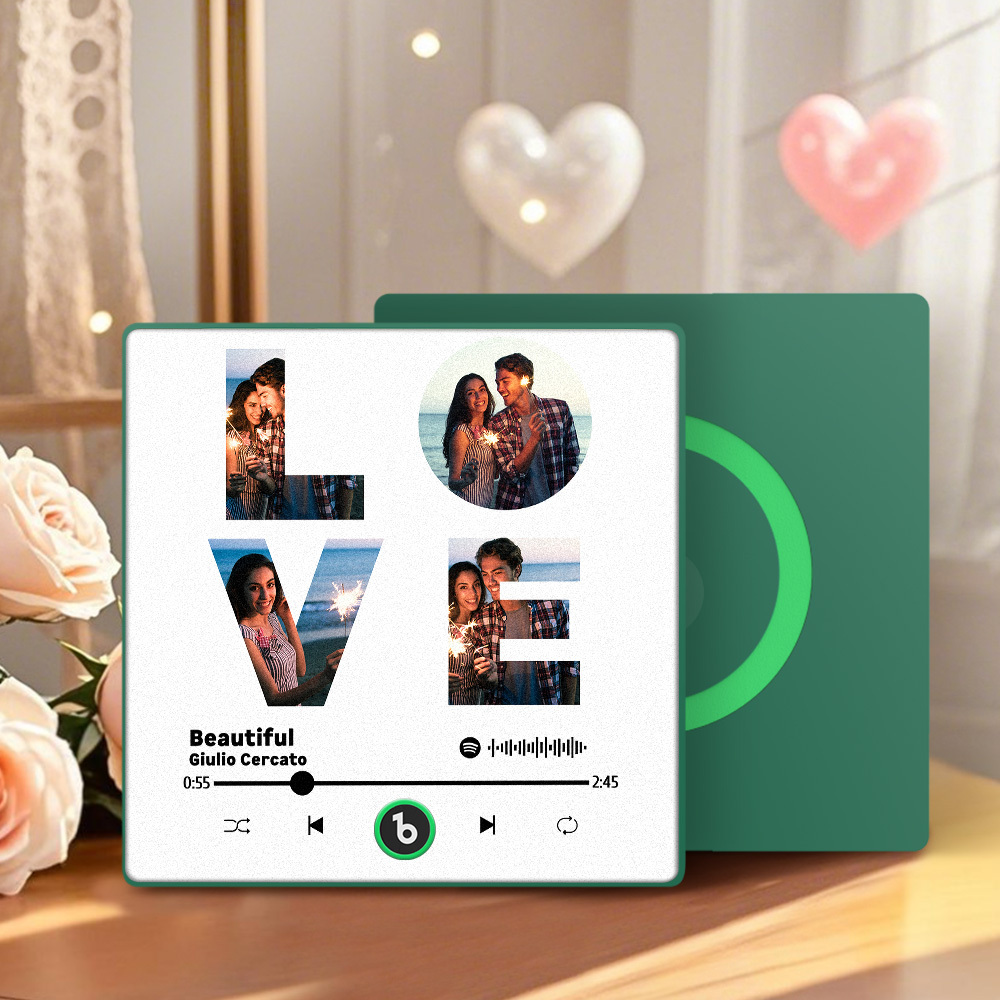 Personalisierter Kühlschrankmagnet Mit Musikfunktion, Sprachaufnahme Und Fotofunktion – Einzigartiges Geschenk Zum Jahrestag, Zur Hochzeit Oder Zu Weihnachten Für Sie, Ihn Und Paare - dephotoblanket
