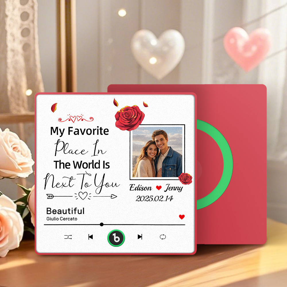 Personalisierter Kühlschrankmagnet Mit Musikfunktion, Sprachaufnahme Und Fotofunktion – Einzigartiges Geschenk Zum Jahrestag, Zur Hochzeit Oder Zu Weihnachten Für Sie, Ihn Und Paare - dephotoblanket