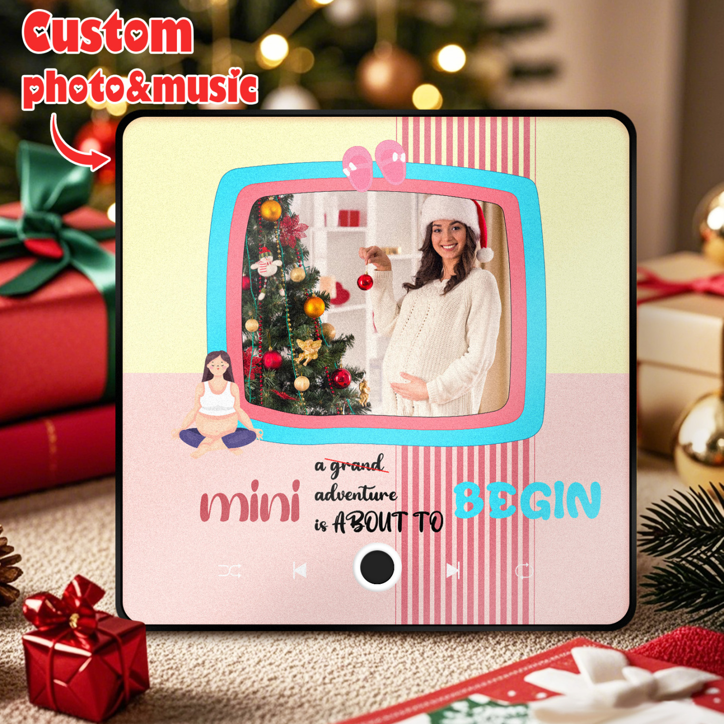 Personalisierter Foto-musik-kühlschrankmagnet, Weihnachtsgeschenk Für 