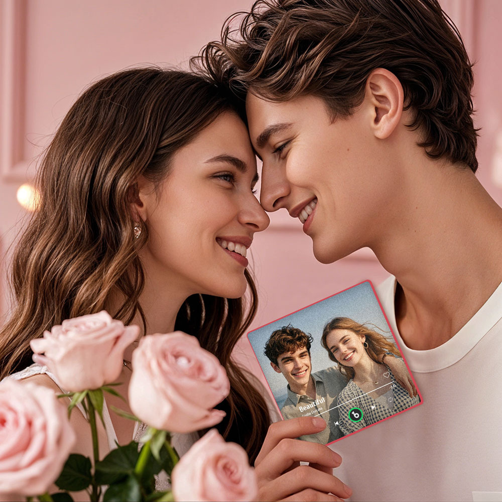 Neues Upgrade, Individueller Musik-kühlschrankmagnet, Bunter Rahmen, Album-kühlschrankmagnet, Kann Lieder Abspielen, Geschenk Für Paare, Valentinstagsgeschenke - dephotoblanket