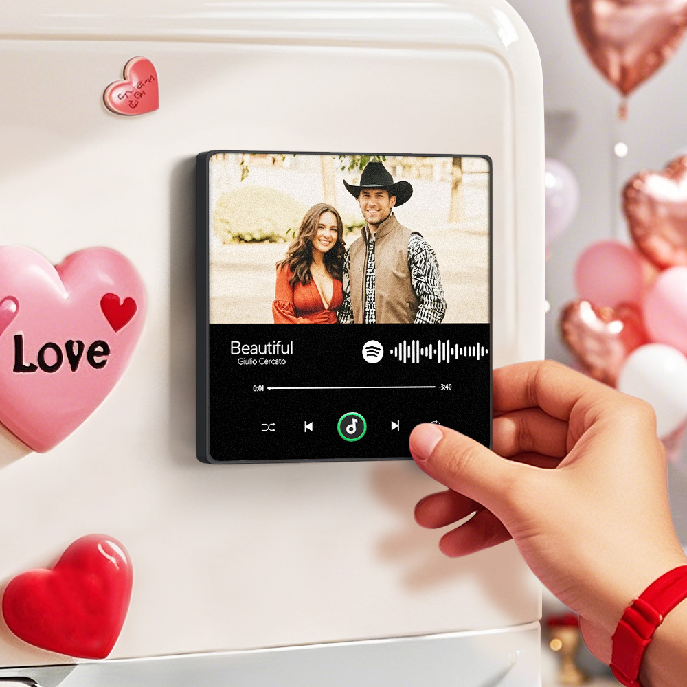 Personalisierter Musik-kühlschrankmagnet, Spotify-album, Kühlschrankmagnet, Valentinstagsgeschenke, Bunt - dephotoblanket