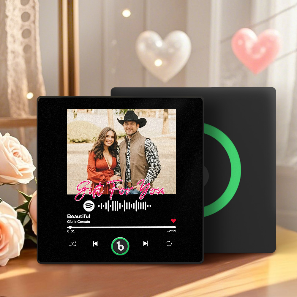 Personalisierter Musik-kühlschrankmagnet Mit Buntem Rahmen, Personalisierter Spotify-kühlschrankmagnet Mit Foto, Valentinstagsgeschenken