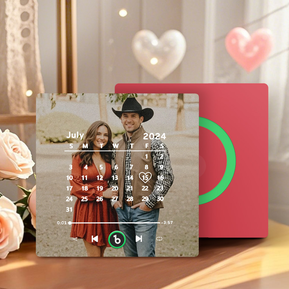 Benutzerdefinierte Musik Kühlschrank Magnet Mit Bunten Rahmen Personalisierte Kalender Kühlschrank Magnet Mit Foto Valentinstag Geschenke - dephotoblanket