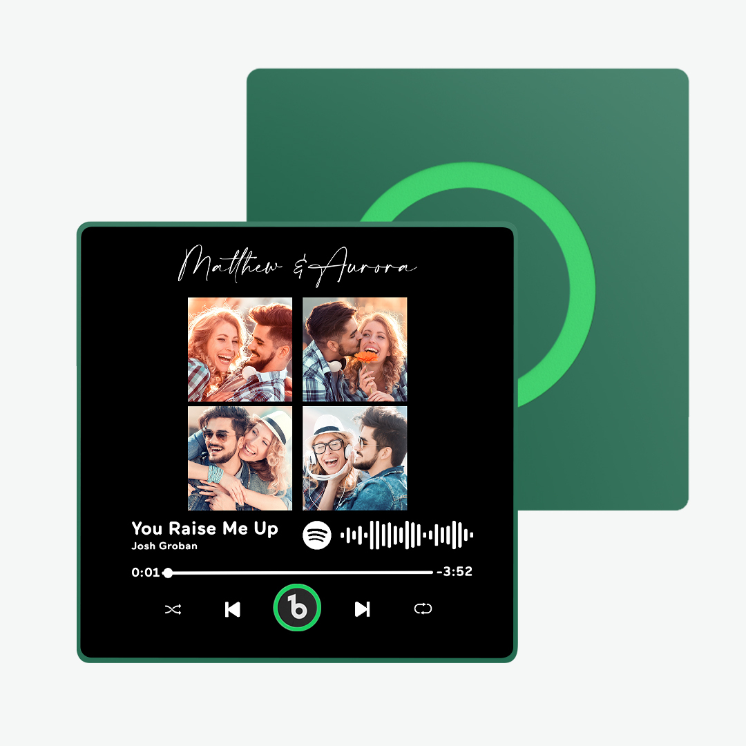 Neues 4.0-Upgrade Benutzerdefinierter bunter Rahmen-Album-Kühlschrankmagnet Musik-Kühlschrankmagnet kann Lieder abspielen Weihnachtsgeschenk