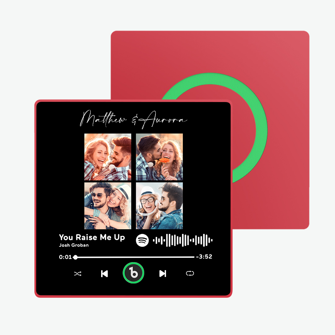 Neues 4.0-Upgrade Benutzerdefinierter bunter Rahmen-Album-Kühlschrankmagnet Musik-Kühlschrankmagnet kann Lieder abspielen Weihnachtsgeschenk