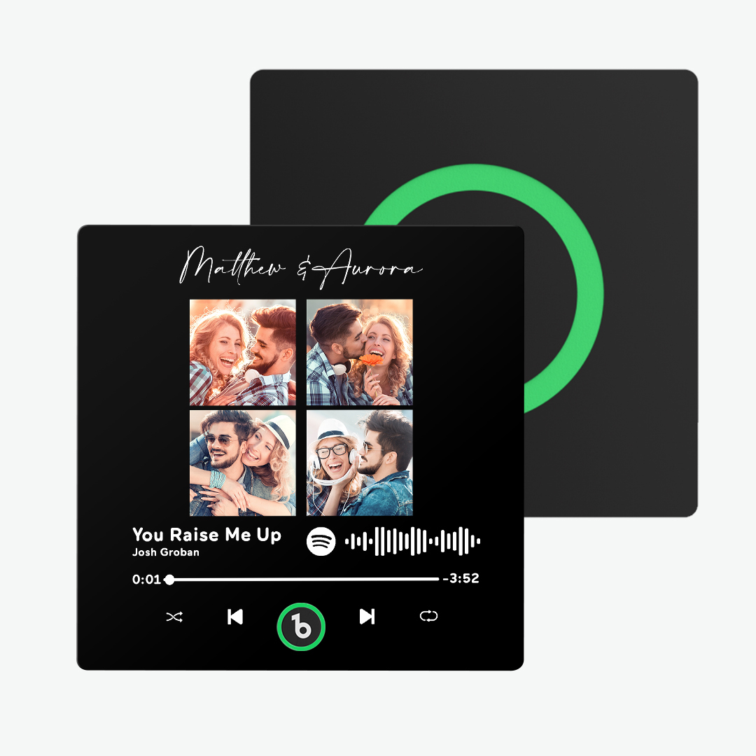 Neues 4.0-Upgrade Benutzerdefinierter bunter Rahmen-Album-Kühlschrankmagnet Musik-Kühlschrankmagnet kann Lieder abspielen Weihnachtsgeschenk
