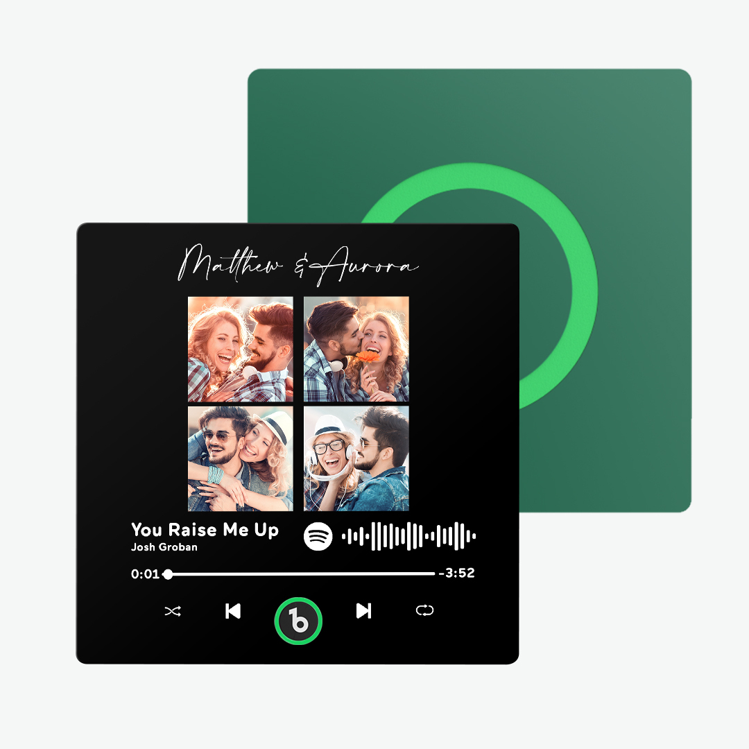 Neues 4.0-Upgrade Benutzerdefinierter bunter Rahmen-Album-Kühlschrankmagnet Musik-Kühlschrankmagnet kann Lieder abspielen Weihnachtsgeschenk