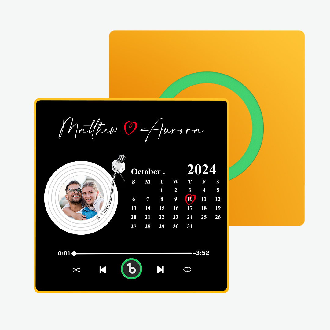 Aktualisieren Sie Den Kühlschrankmagnet Mit Buntem Fotoalbum, Personalisierter Musik-kühlschrankmagnet Mit Individuellem Namen Und Foto, Kühlschrankmagnet Fridgebeats Pro Unterstützt Bluetooth-konnektivität, Lustiges Geschenk Für Paare, Valentinstagsgeschenk - dephotoblanket