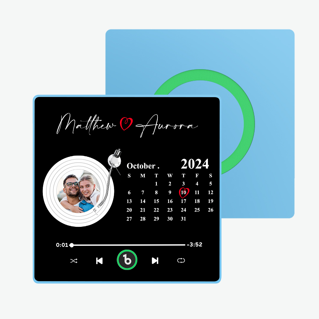 Aktualisieren Sie Den Kühlschrankmagnet Mit Buntem Fotoalbum, Personalisierter Musik-kühlschrankmagnet Mit Individuellem Namen Und Foto, Kühlschrankmagnet Fridgebeats Pro Unterstützt Bluetooth-konnektivität, Lustiges Geschenk Für Paare, Valentinstagsgeschenk - dephotoblanket