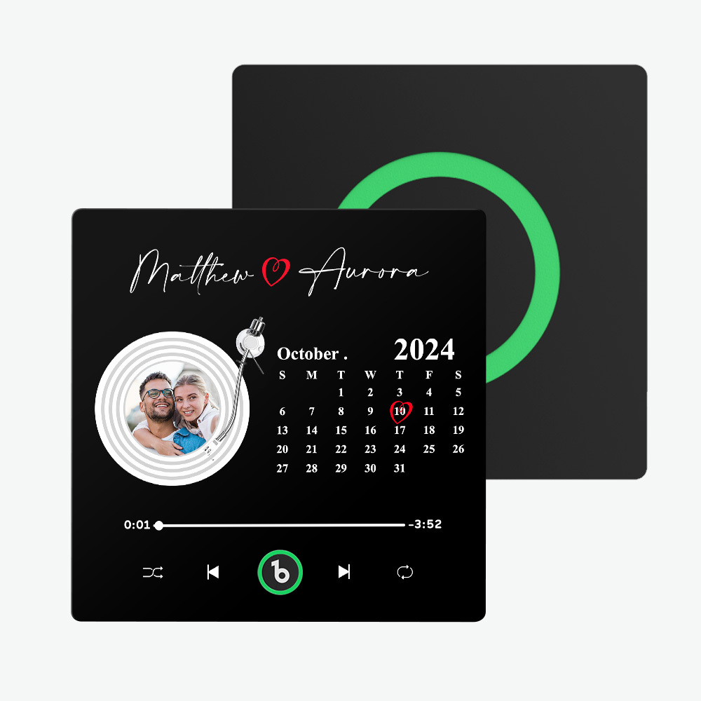 Aktualisieren Sie Den Kühlschrankmagnet Mit Buntem Fotoalbum, Personalisierter Musik-kühlschrankmagnet Mit Individuellem Namen Und Foto, Kühlschrankmagnet Fridgebeats Pro Unterstützt Bluetooth-konnektivität, Lustiges Geschenk Für Paare, Valentinstagsgeschenk - dephotoblanket