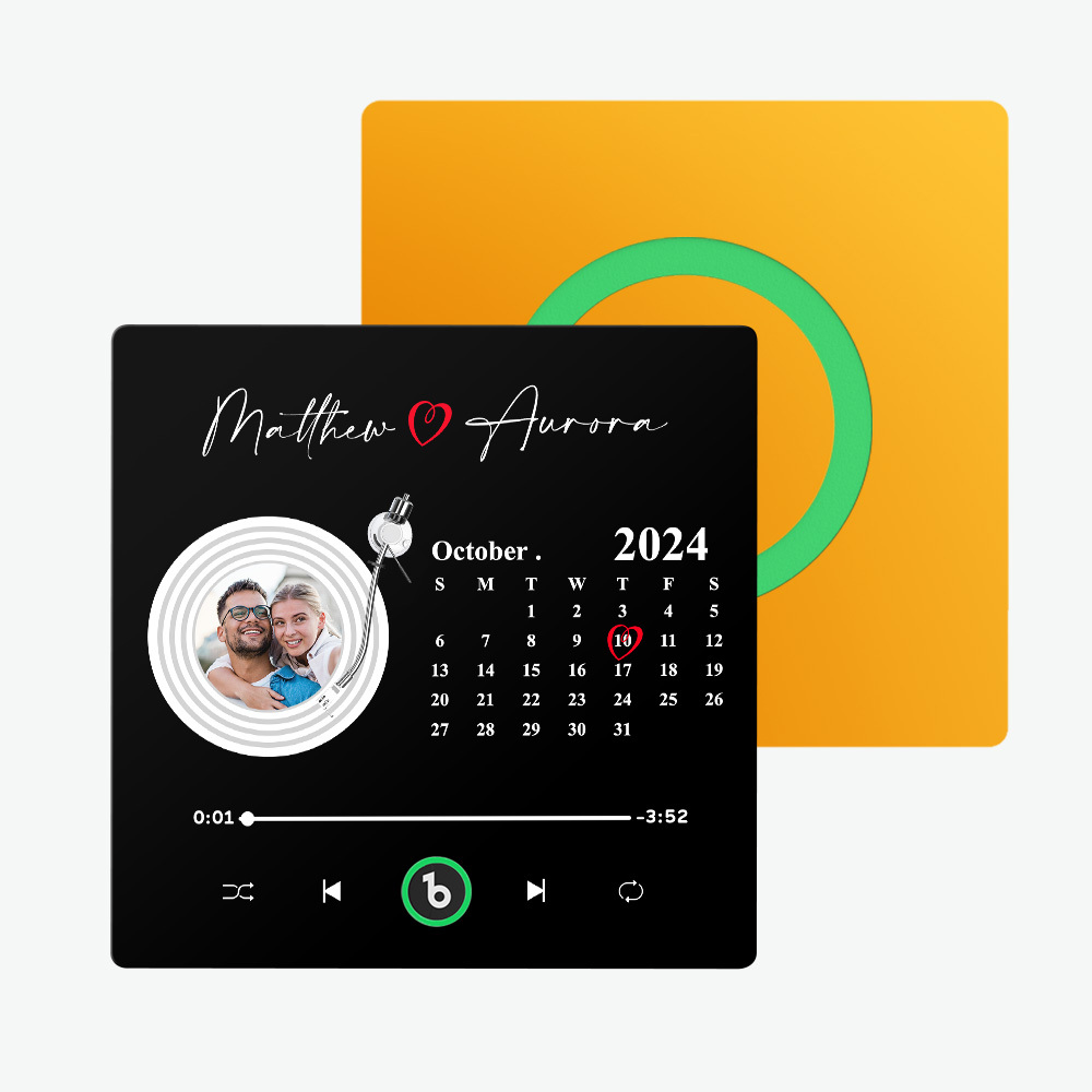 Aktualisieren Sie Den Kühlschrankmagnet Mit Buntem Fotoalbum, Personalisierter Musik-kühlschrankmagnet Mit Individuellem Namen Und Foto, Kühlschrankmagnet Fridgebeats Pro Unterstützt Bluetooth-konnektivität, Lustiges Geschenk Für Paare, Valentinstagsgeschenk - dephotoblanket