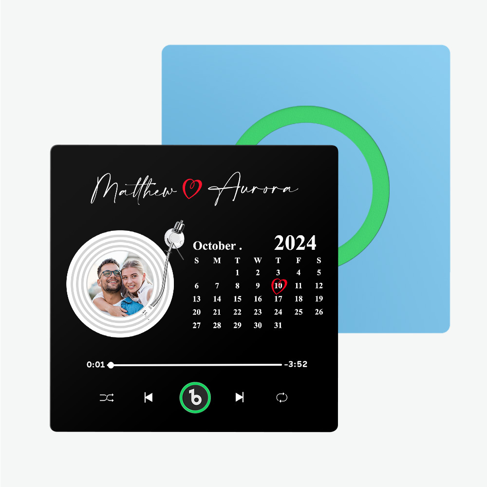 Aktualisieren Sie Den Kühlschrankmagnet Mit Buntem Fotoalbum, Personalisierter Musik-kühlschrankmagnet Mit Individuellem Namen Und Foto, Kühlschrankmagnet Fridgebeats Pro Unterstützt Bluetooth-konnektivität, Lustiges Geschenk Für Paare, Valentinstagsgeschenk - dephotoblanket
