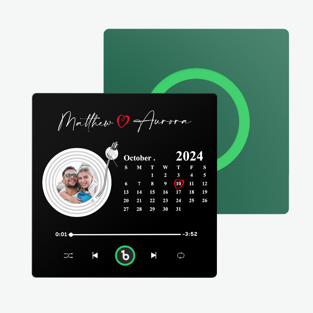 Aktualisieren Sie Den Kühlschrankmagnet Mit Buntem Fotoalbum, Personalisierter Musik-kühlschrankmagnet Mit Individuellem Namen Und Foto, Kühlschrankmagnet Fridgebeats Pro Unterstützt Bluetooth-konnektivität, Lustiges Geschenk Für Paare, Valentinstagsgeschenk - dephotoblanket