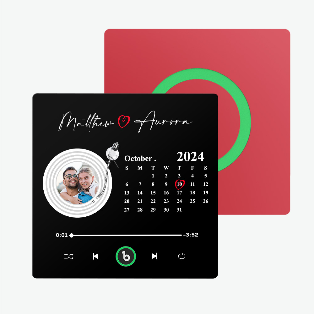 Aktualisieren Sie Den Kühlschrankmagnet Mit Buntem Fotoalbum, Personalisierter Musik-kühlschrankmagnet Mit Individuellem Namen Und Foto, Kühlschrankmagnet Fridgebeats Pro Unterstützt Bluetooth-konnektivität, Lustiges Geschenk Für Paare, Valentinstagsgeschenk - dephotoblanket