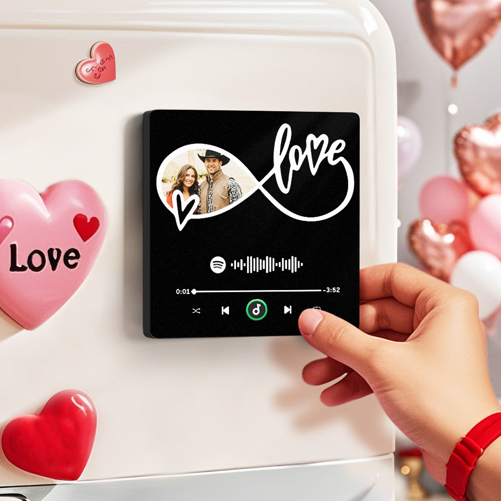 Aktualisieren Sie Den Individuellen Musik- Und Foto-kühlschrankmagneten Fridgebeats Pro, Unterstützt Bluetooth-konnektivität, Bunter Rahmen, Album-kühlschrankmagnet, Valentinstagsgeschenk - dephotoblanket